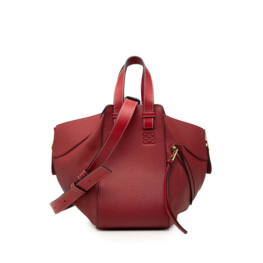 Loewe Small Calfskin Hammock Satchel Red Leather Very good - Front View