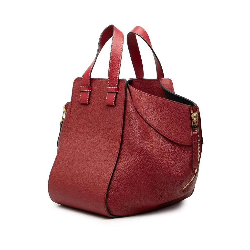 Loewe Small Calfskin Hammock Satchel Red Leather Very good - Back View