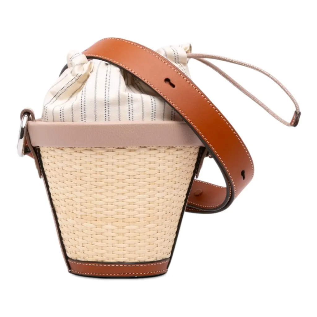 Maison Margiela Fire Woven Raffia Bucket Bag
