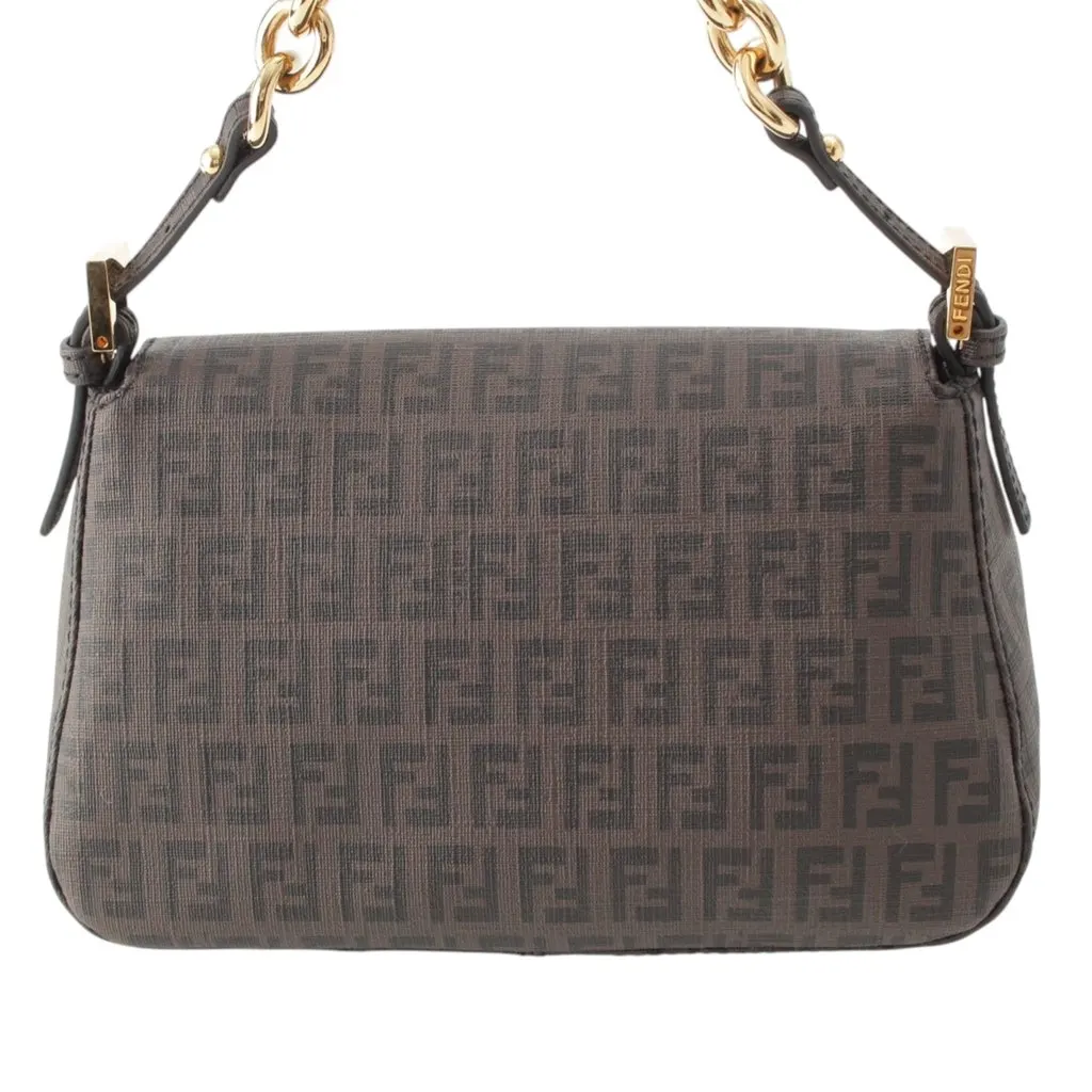 Fendi Mini Zucchino Spalmati Chain Mamma Forever Brown Very good - Inside View