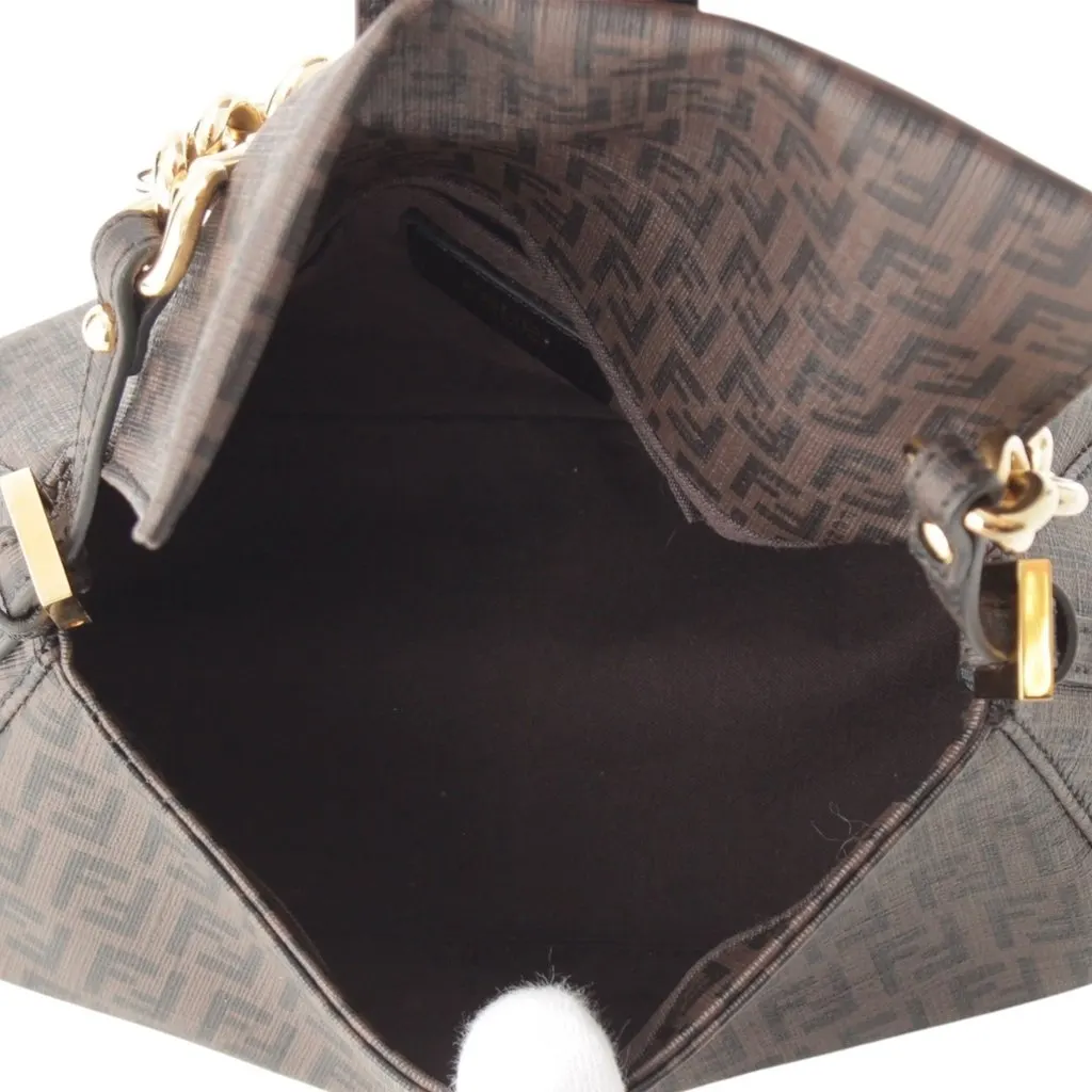 Fendi Mini Zucchino Spalmati Chain Mamma Forever Brown Very good - Box View