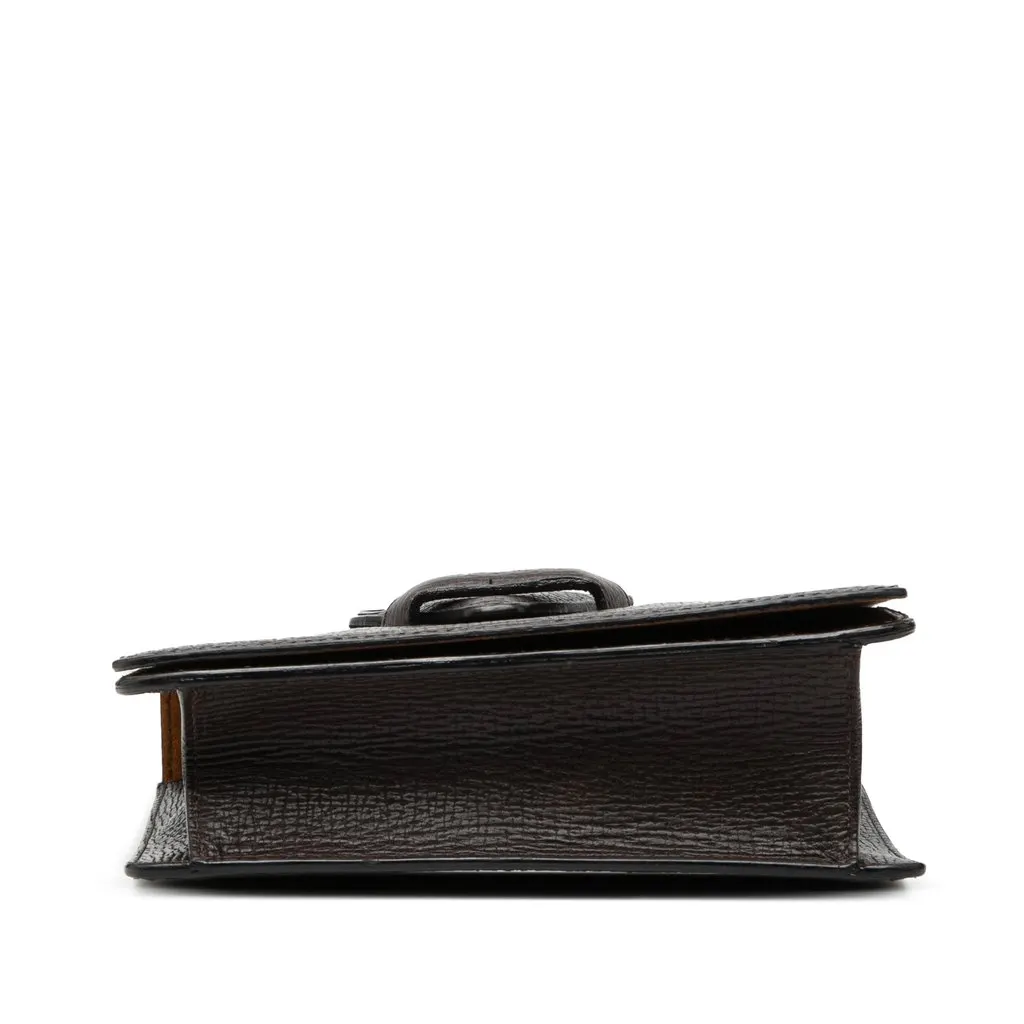 LOEWE Textured Leather Barcelona Top Handle Bag Brown Leather Very good - Inside View