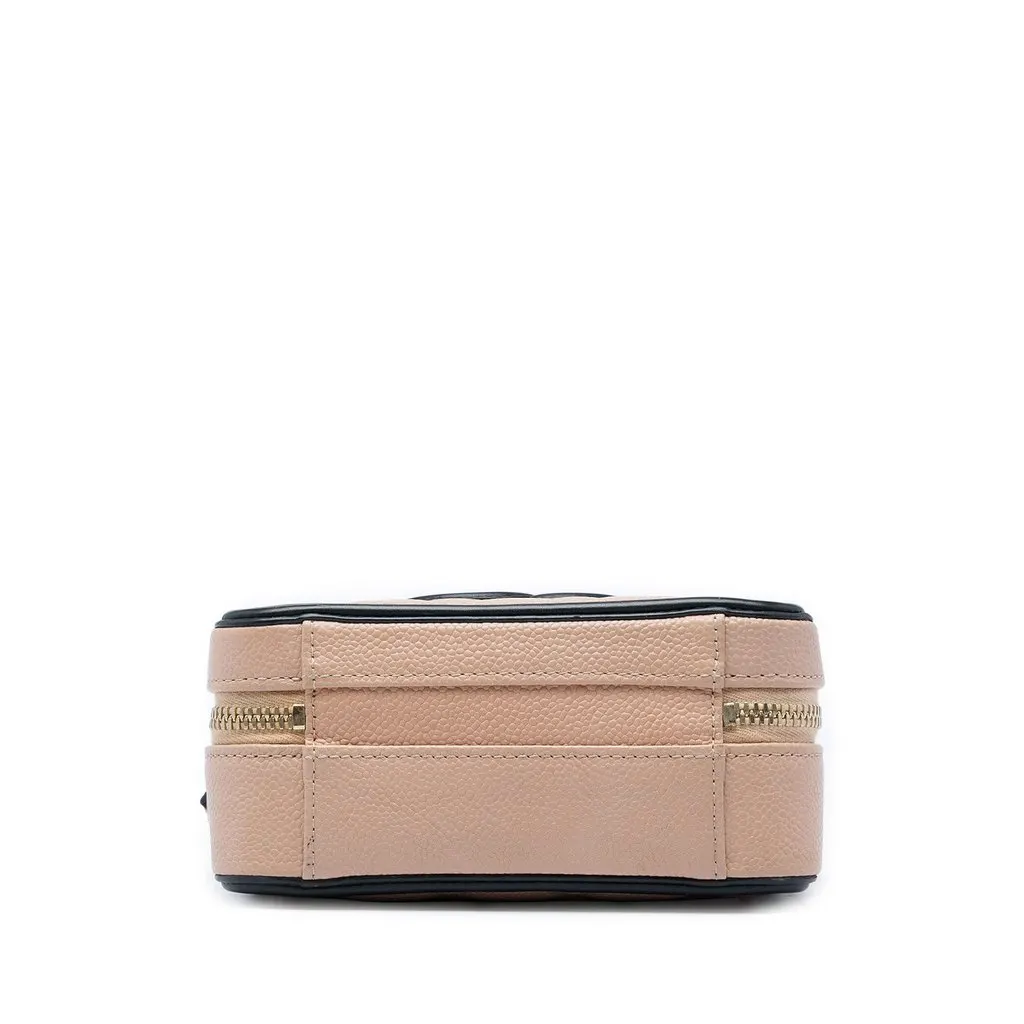 Chanel Small Bicolor Caviar CC Filigree Vanity Case Brown Leather Very good - Inside View