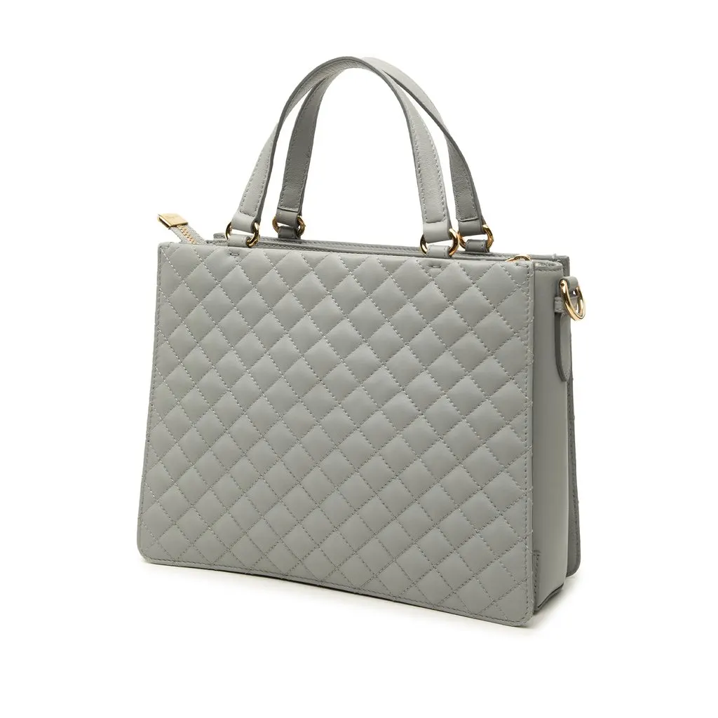 Ferragamo Quilted Leather Vara Bow Tracy Satchel MultiColor Leather Very good - Back View