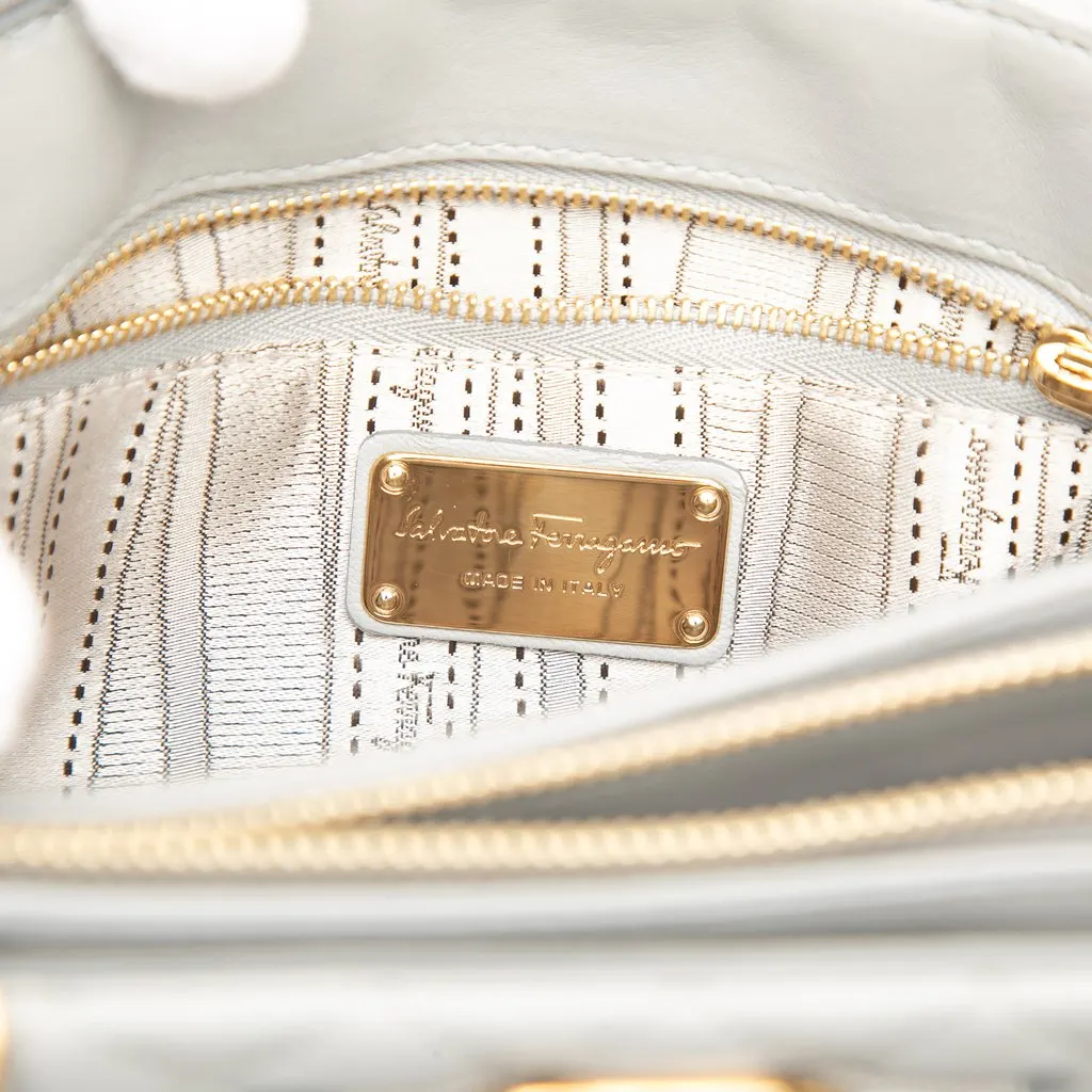 Ferragamo Quilted Leather Vara Bow Tracy Satchel MultiColor Leather Very good - Box View