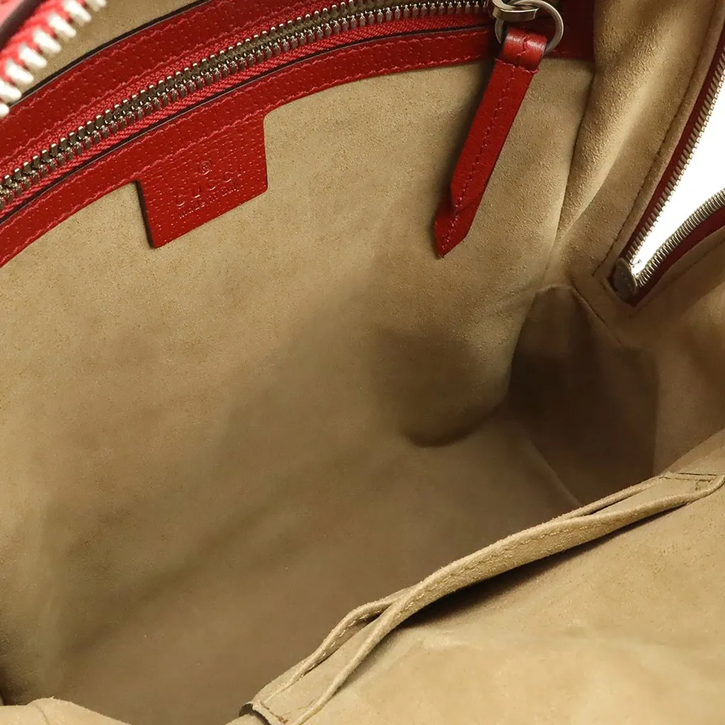 Gucci Small GG Supreme Web Tian Backpack Beige Very good - Model View