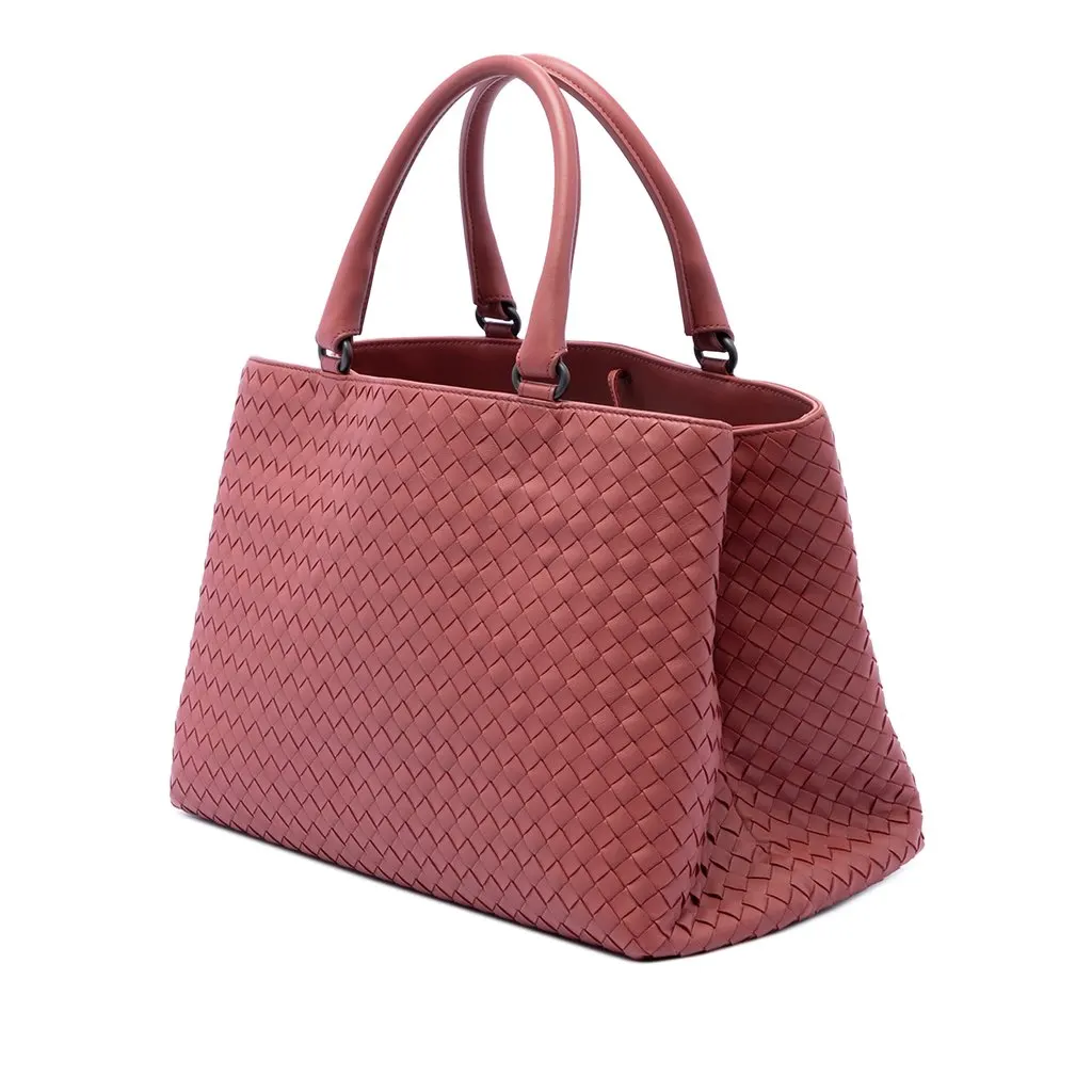 Bottega Veneta Nappa Intrecciato Milano Tote Red Leather Very good - Back View