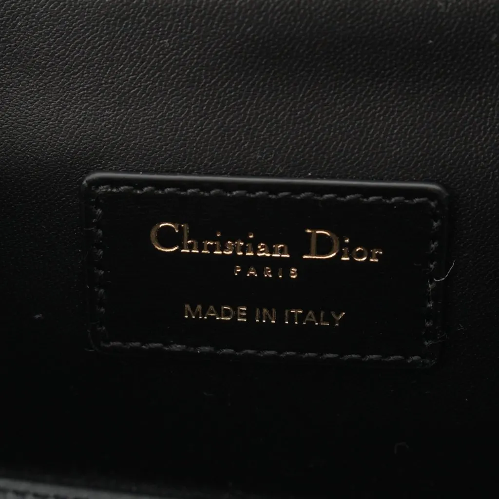 Dior Box Calfskin 30 Montaigne Avenue Top Handle Bag Black Leather Very good - Box View