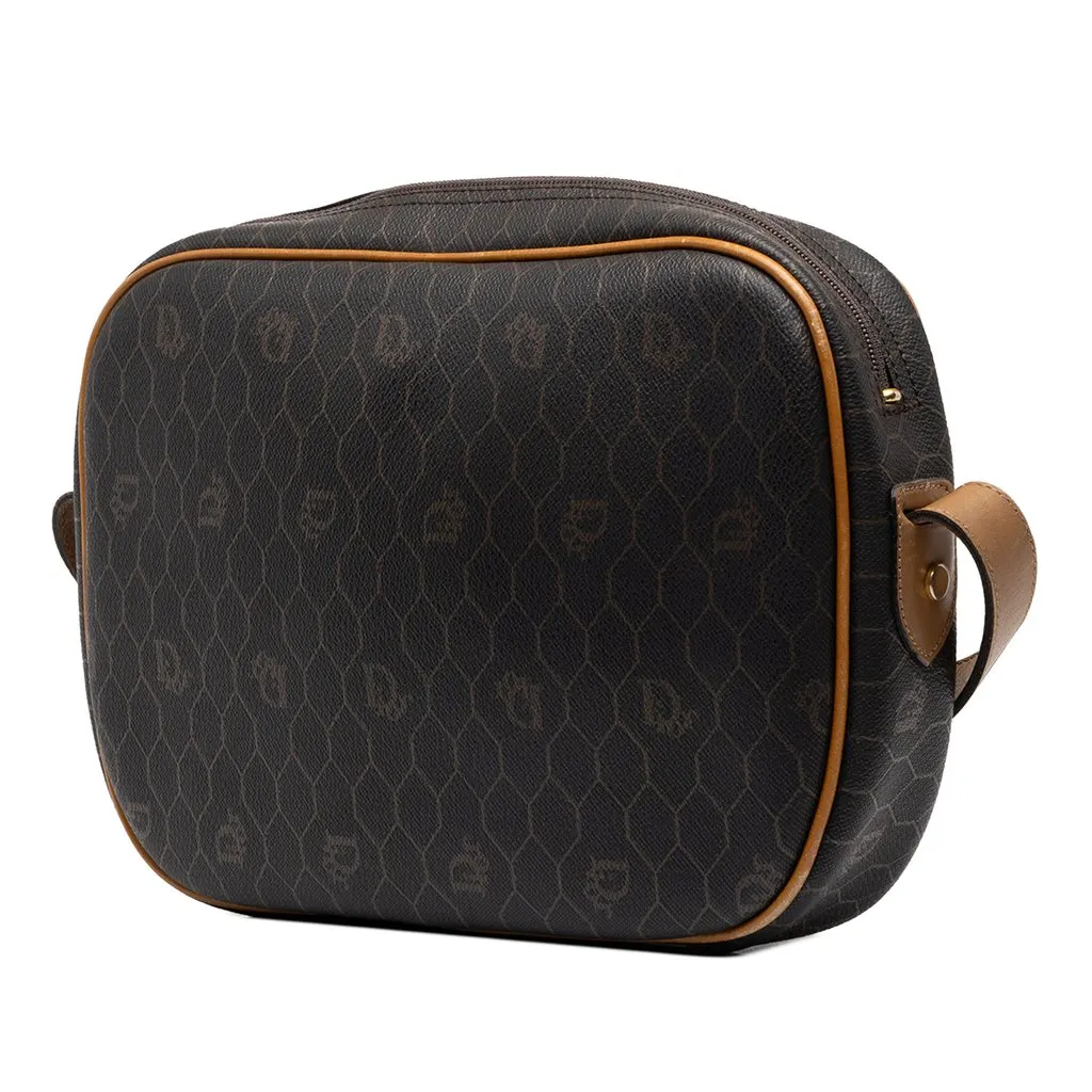 Dior Honeycomb Coated Canvas Crossbody Black Canvas Good - Back View