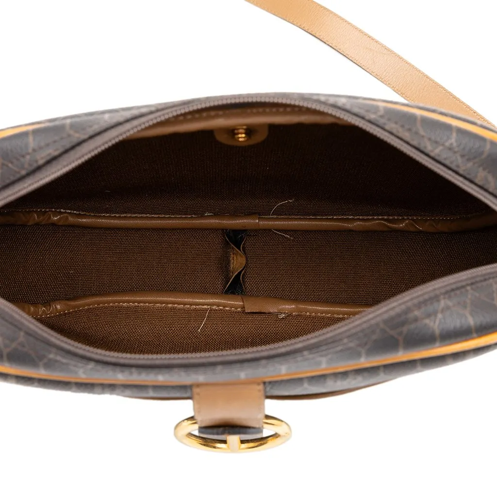 Dior Honeycomb Coated Canvas Crossbody Black Canvas Good - Model View