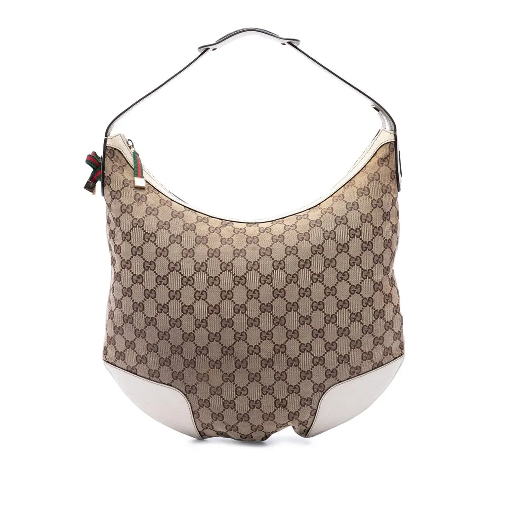 Gucci Large GG Canvas Princy Hobo Beige Canvas Very good - Front View