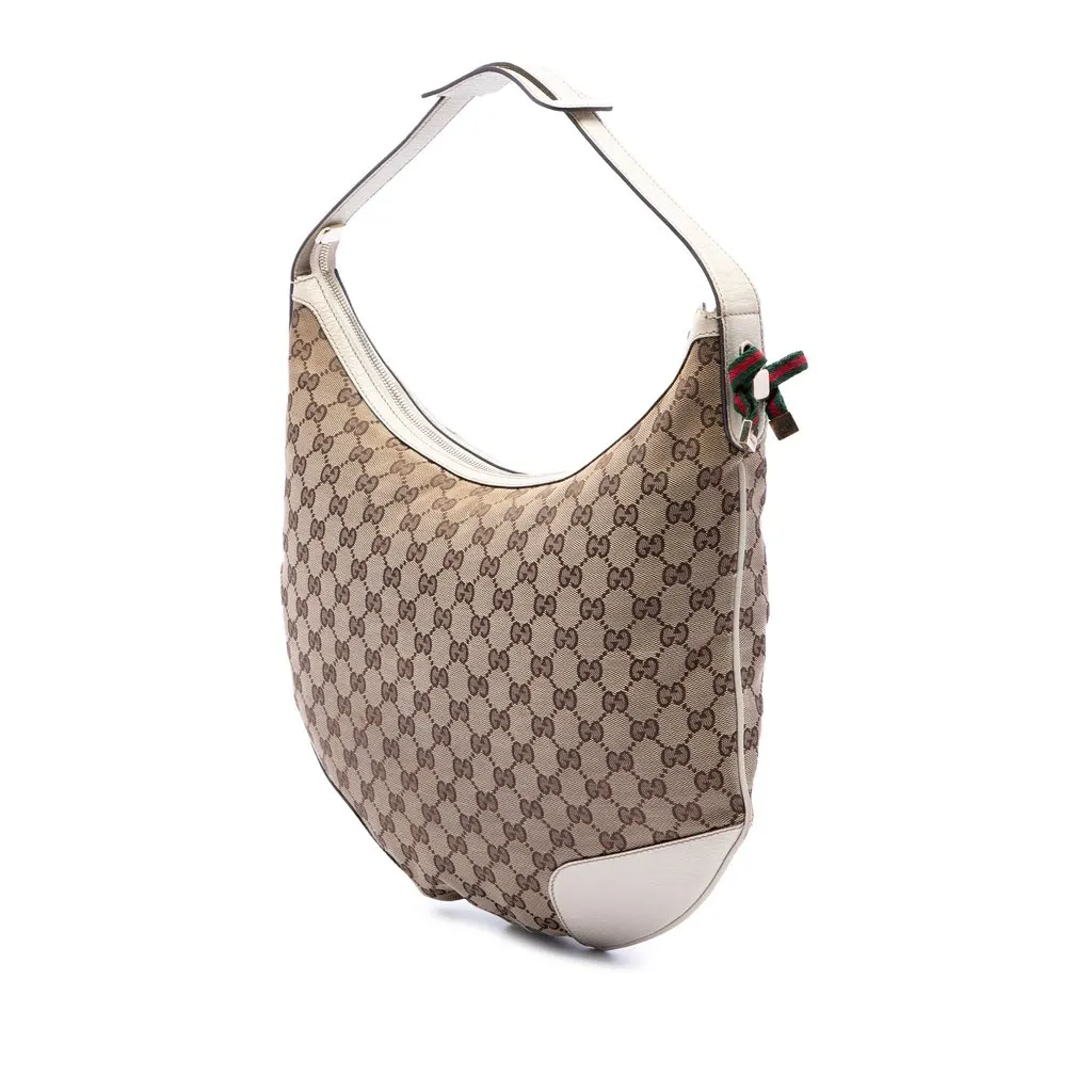 Gucci Large GG Canvas Princy Hobo Beige Canvas Very good - Back View