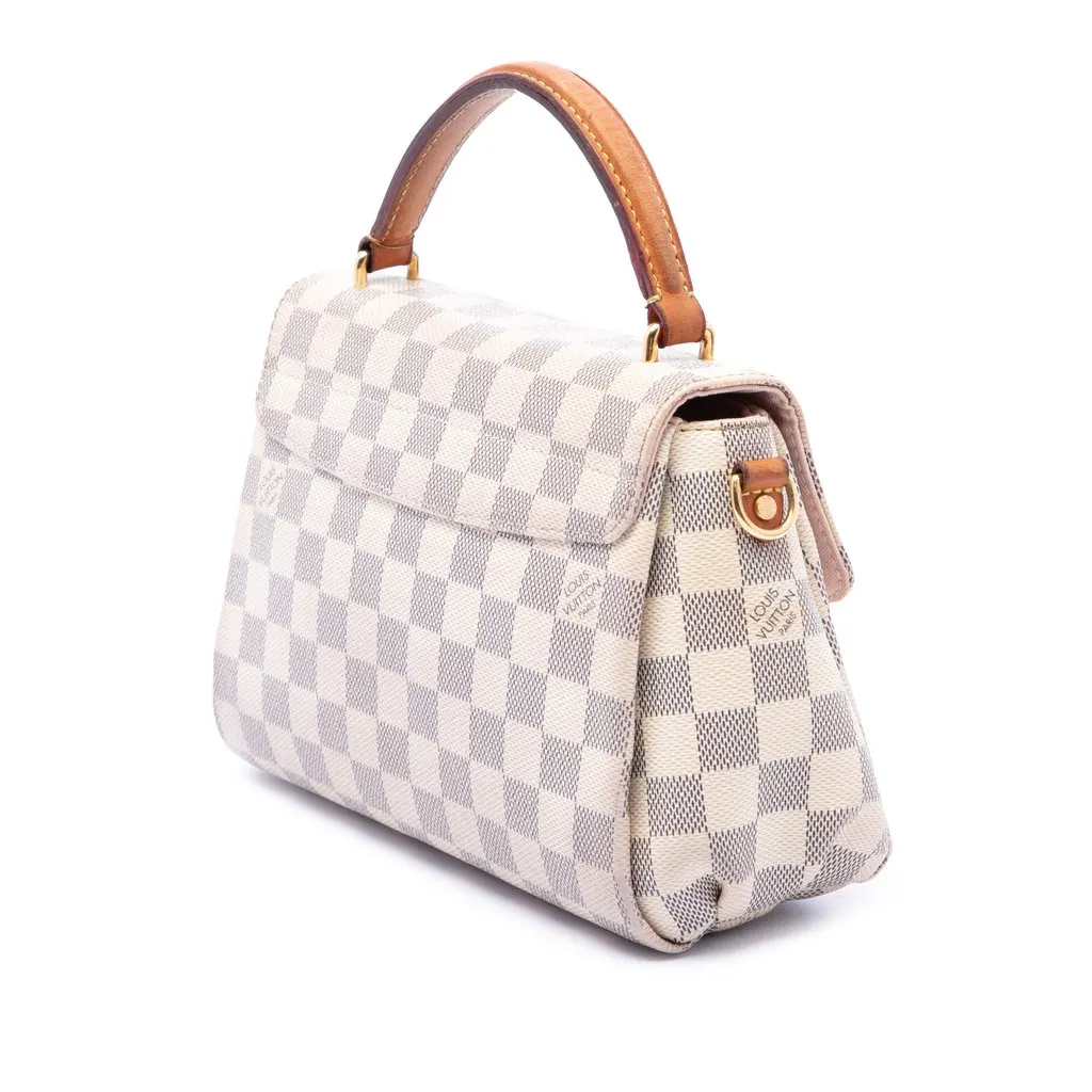 Louis Vuitton Damier Azur Croisette White Canvas Good - Back View