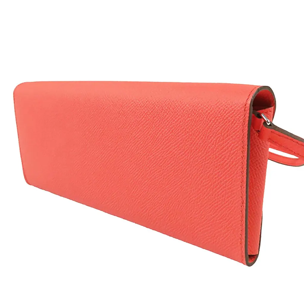 Hermès Epsom Chaine d Ancre To Go Wallet Pink Leather Very good - Back View