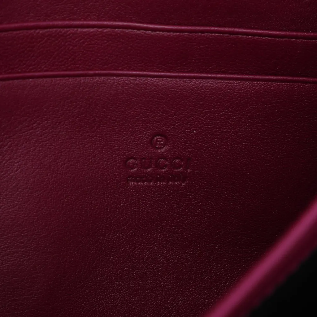 Gucci GG Marmont Matelasse Velvet Wallet On Chain Purple Very good - Box View