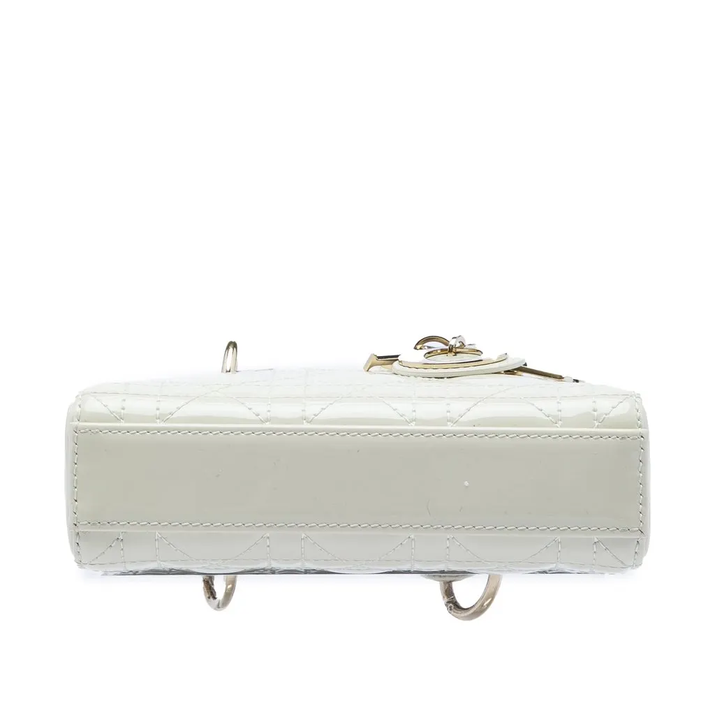 Dior Micro Patent Cannage Lady D Joy White Leather Very good - Inside View