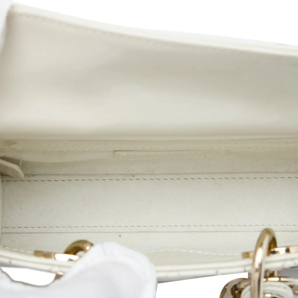 Dior Micro Patent Cannage Lady D Joy White Leather Very good - Model View