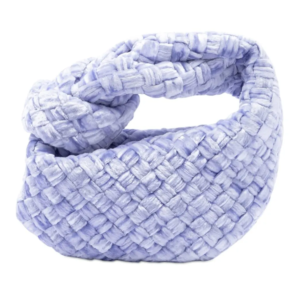 Bottega Veneta Mini Velvet Intrecciato Jodie Purple Velvet Very good - Front View