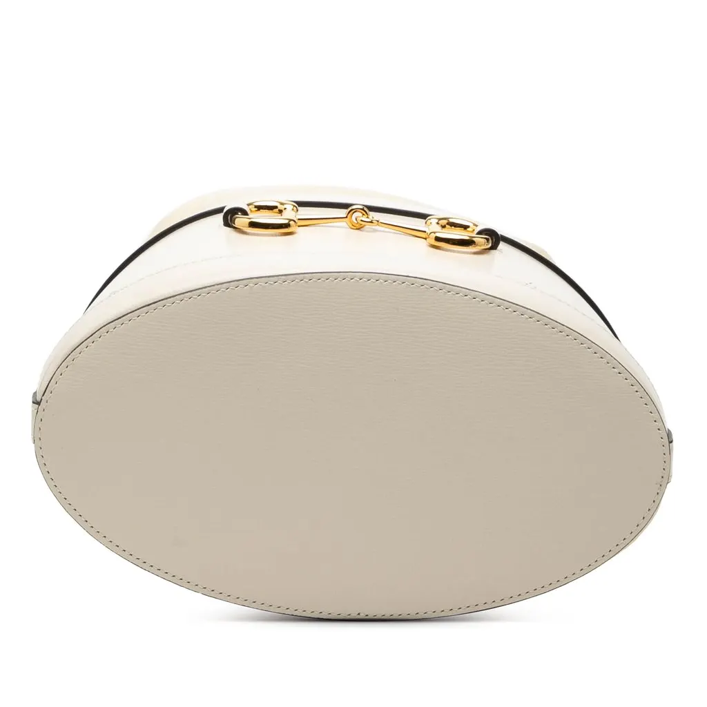 Gucci Calfskin Horsebit 1955 Bucket Bag White Leather Very good - Inside View