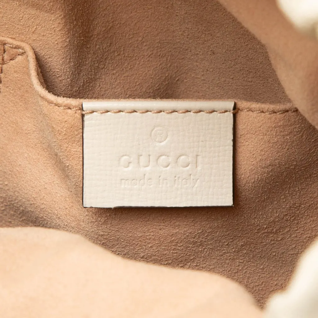 Gucci Calfskin Horsebit 1955 Bucket Bag White Leather Very good - Box View
