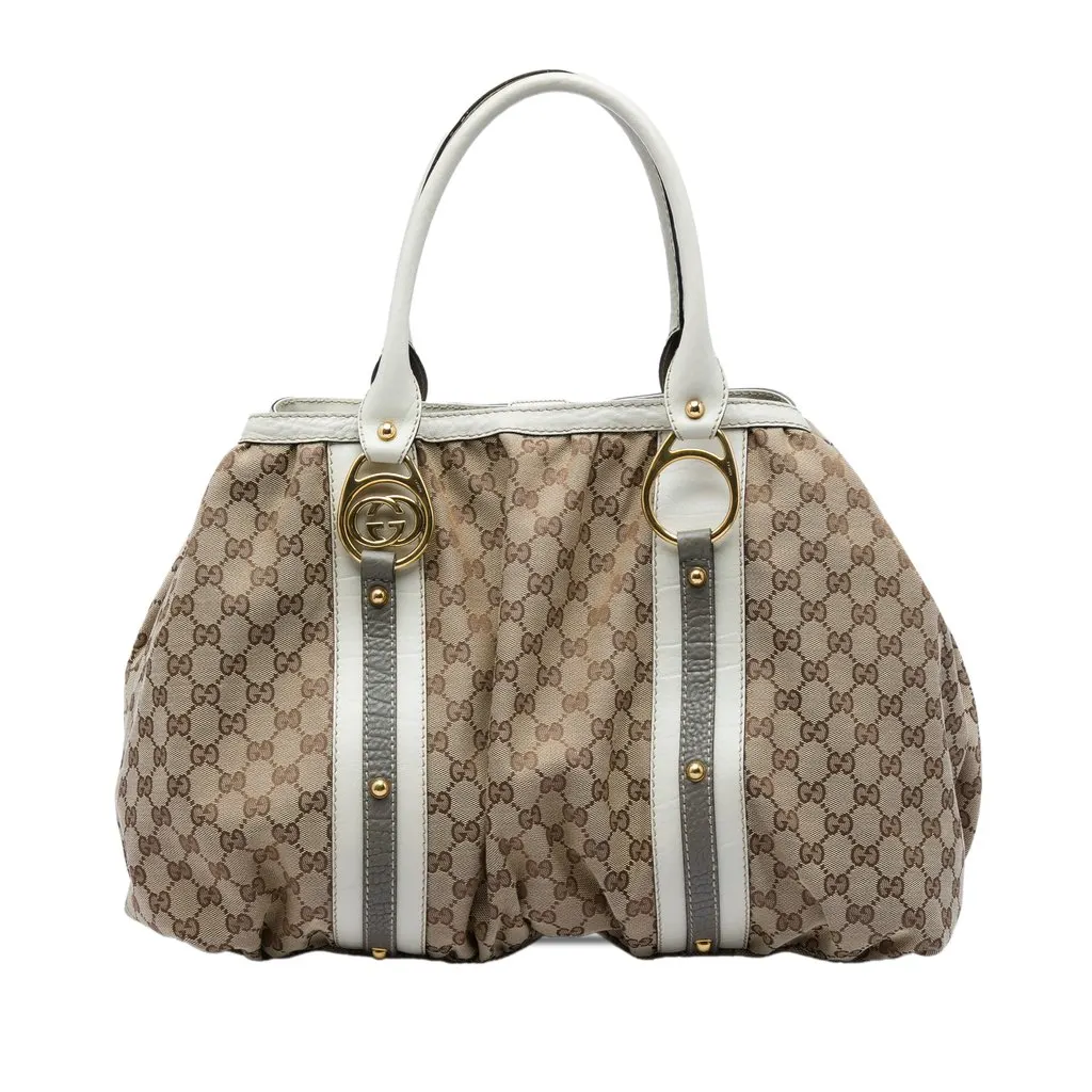 Gucci GG Canvas Interlocking G Tote Beige Canvas Very good - Front View