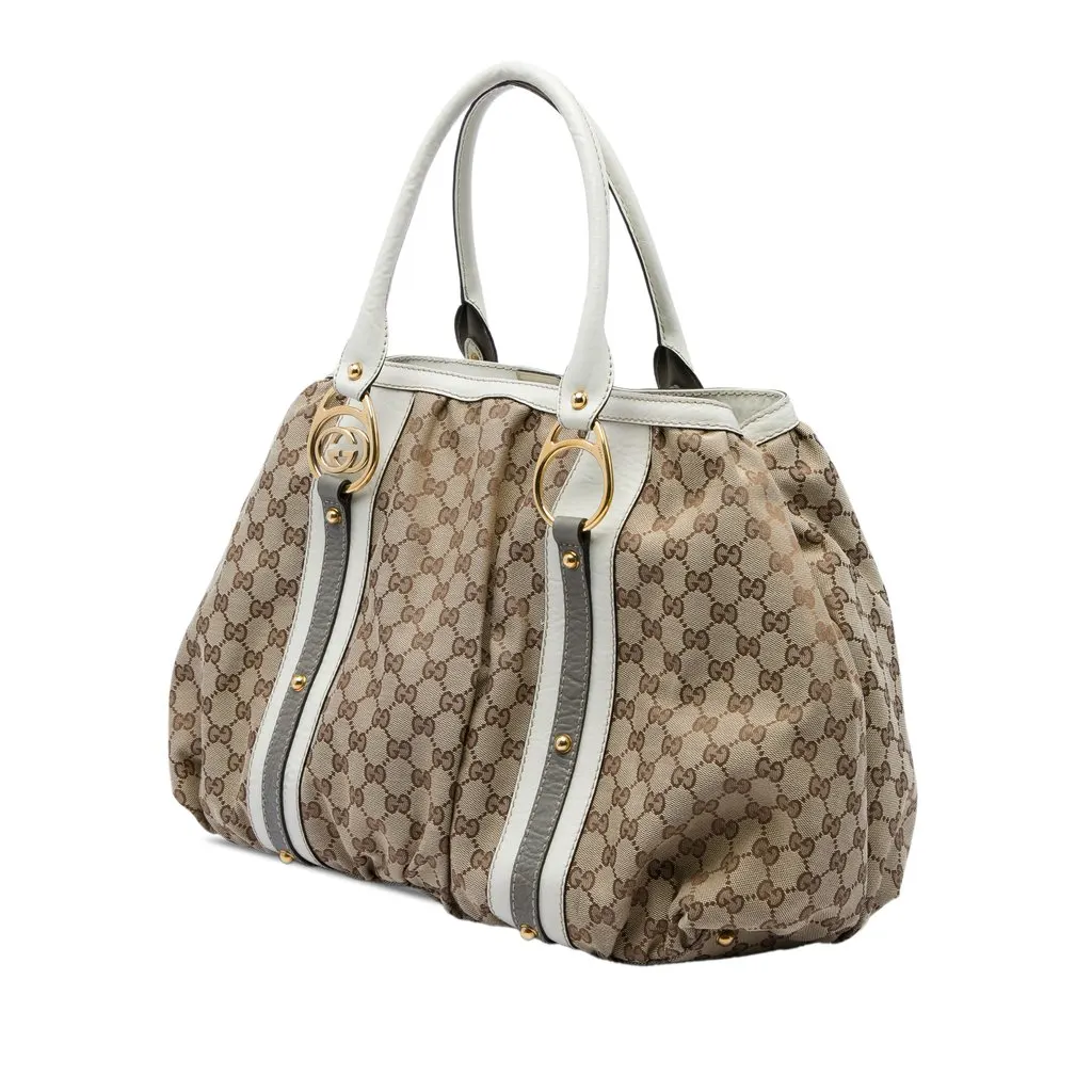 Gucci GG Canvas Interlocking G Tote Beige Canvas Very good - Back View