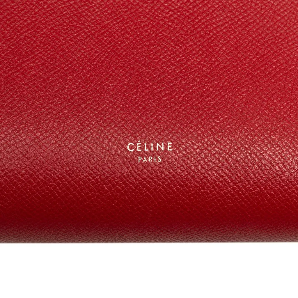 Celine Micro Grained Calfskin Belt Bag Red Leather Good - Box View