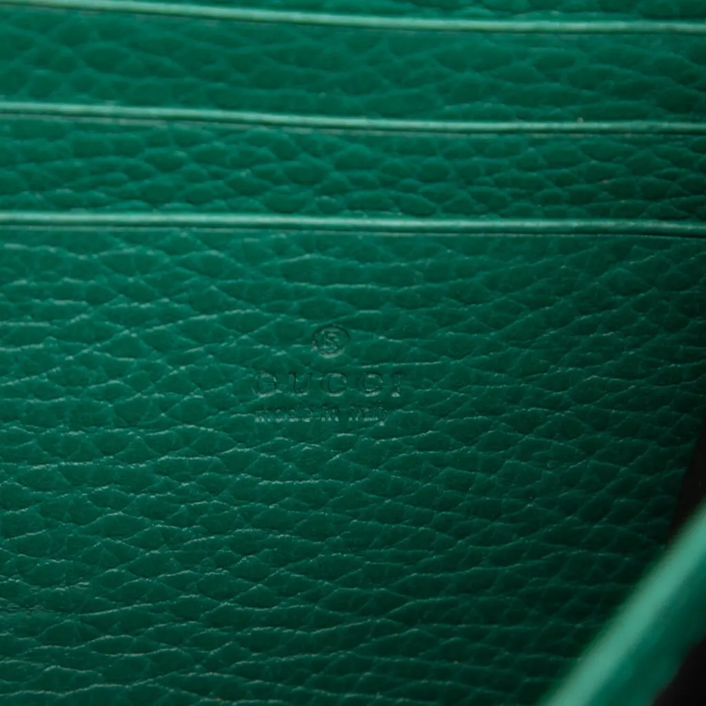 Gucci Calfskin Dionysus Wallet on Chain Green Leather Very good - Box View