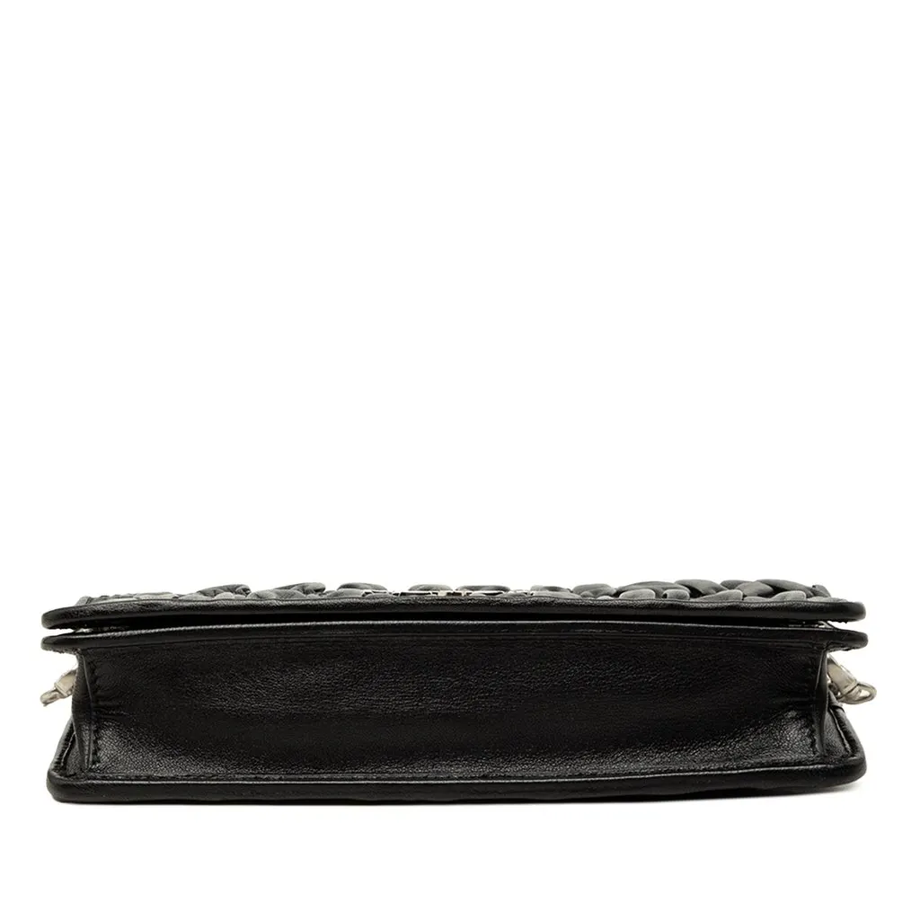 Prada Nappa Gaufre Wallet On Chain Black Leather Very good - Inside View