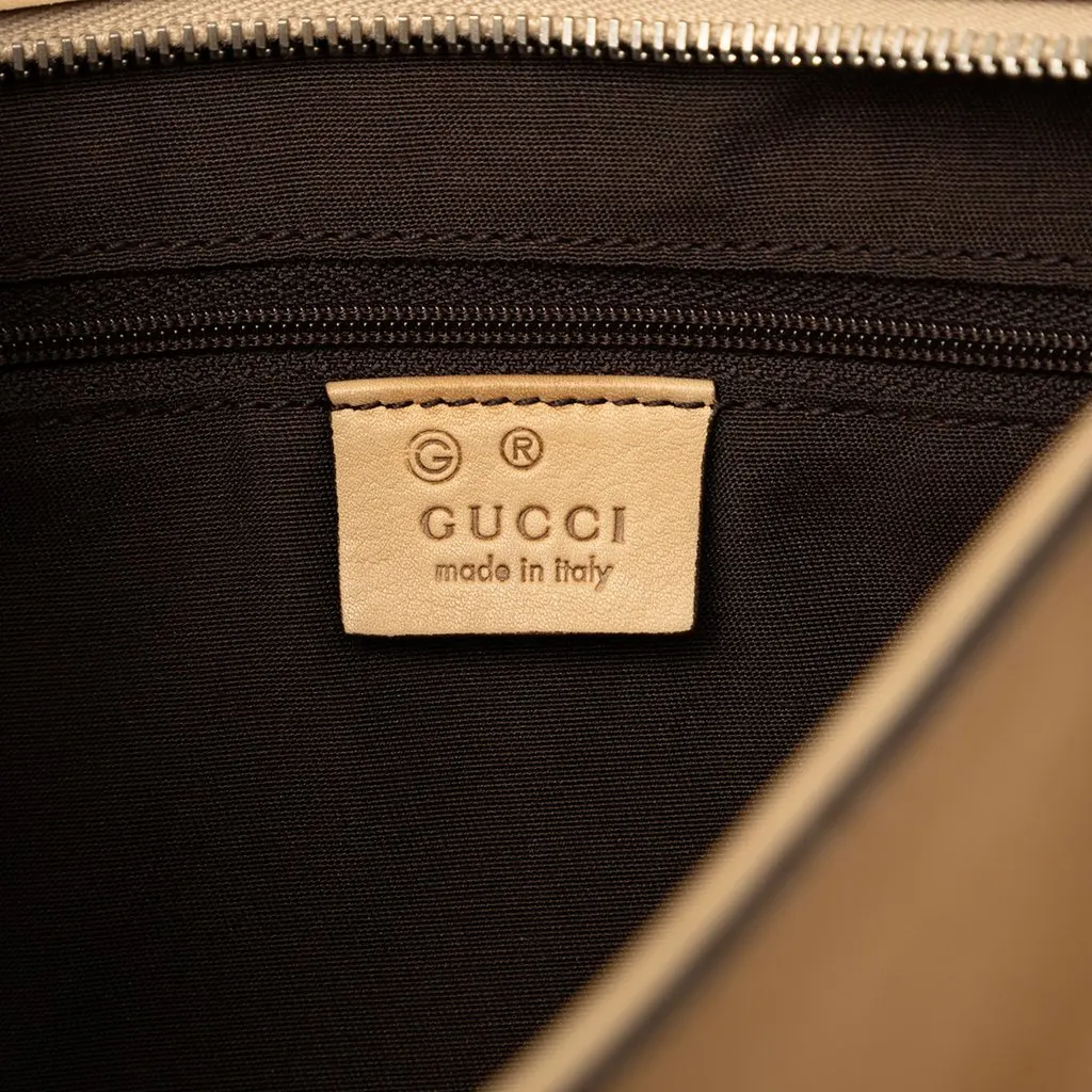 Gucci Calfskin Bamboo Bar Satchel Brown Leather Very good - Box View