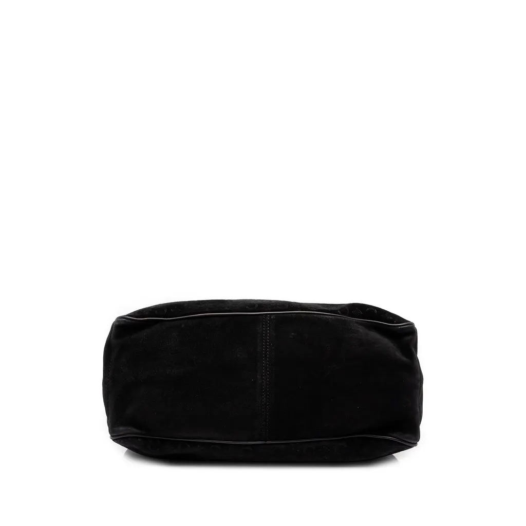 Celine C Macadam Suede Boogie Handbag Black Suede Good - Inside View