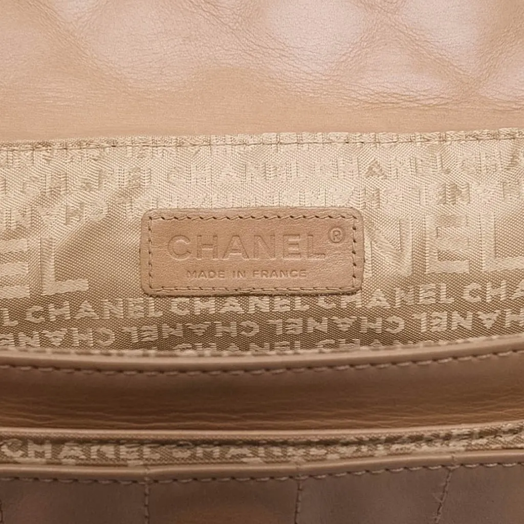 Chanel Quilted Lambskin Mademoiselle Lock Accordion Flap Brown Leather Good - Box View