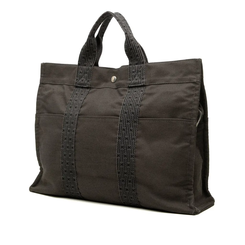 Hermès Canvas Herline MM Grey Canvas Good - Back View