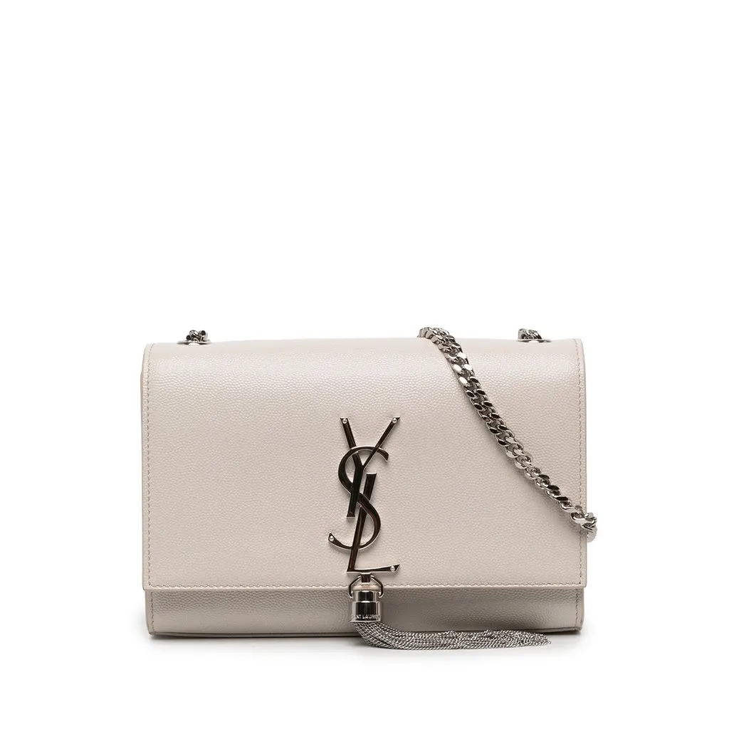 Saint Laurent Small Grain de Poudre Monogram Kate Tassel Crossbody