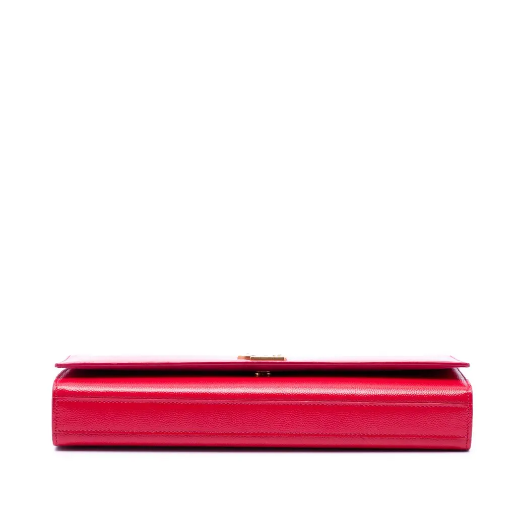Saint Laurent Grain de Poudre Monogram Cassandre Clutch Pink Leather Very good - Inside View