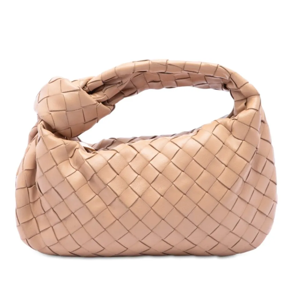 Bottega Veneta Mini Nappa Intrecciato Jodie Brown Leather Very good - Front View