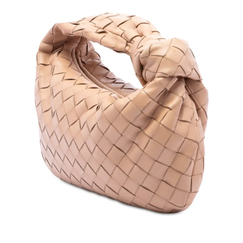 Bottega Veneta Mini Nappa Intrecciato Jodie Brown Leather Very good - Back View