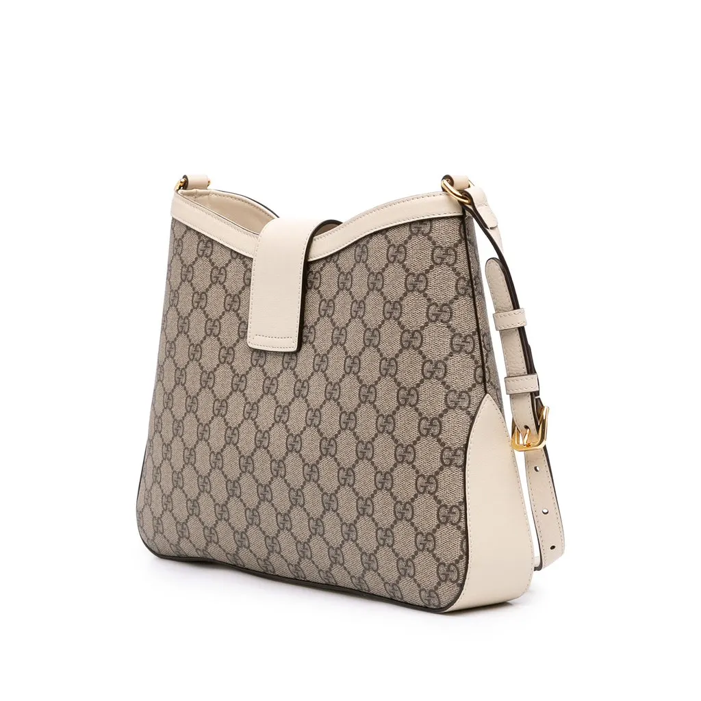 Gucci Medium GG Supreme Padlock Shoulder Bag Beige Very good - Back View