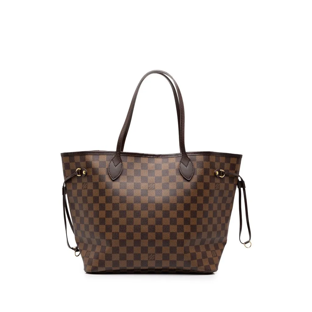 Louis Vuitton Damier Ebene Neverfull MM Brown Canvas Very good - Back View