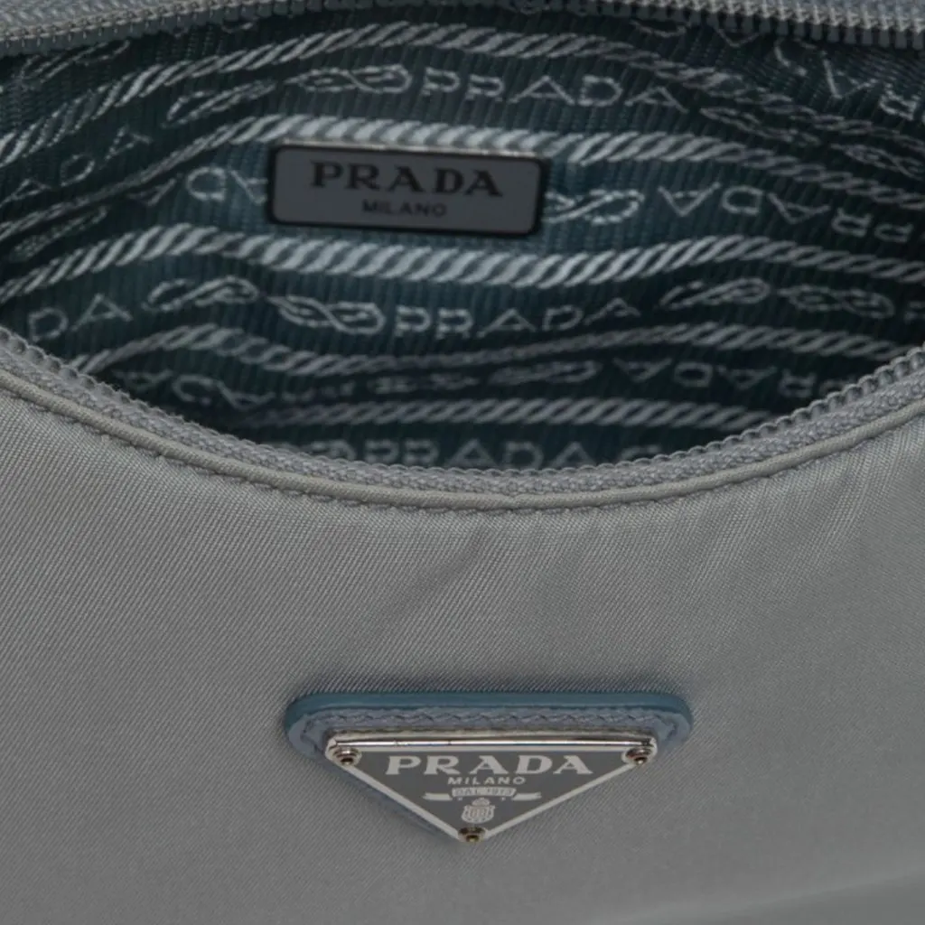 Prada Mini Tessuto Re Edition 2000 Shoulder Bag Blue Polyamide Very good - Box View