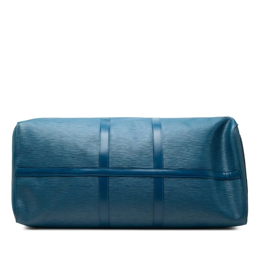 Louis Vuitton Epi Keepall 55 Blue Leather Very good - Inside View