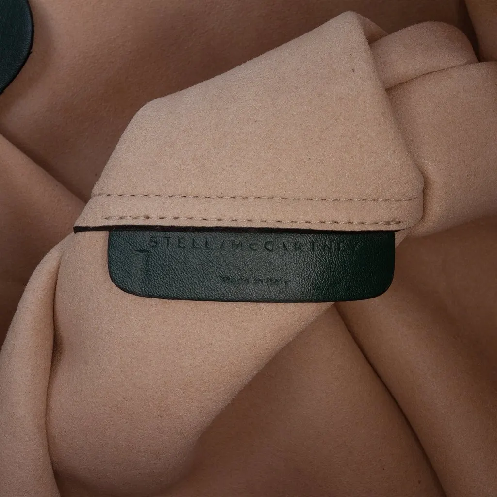 Stella McCartney Faux Leather Stella Logo Tote Green Very good - Box View