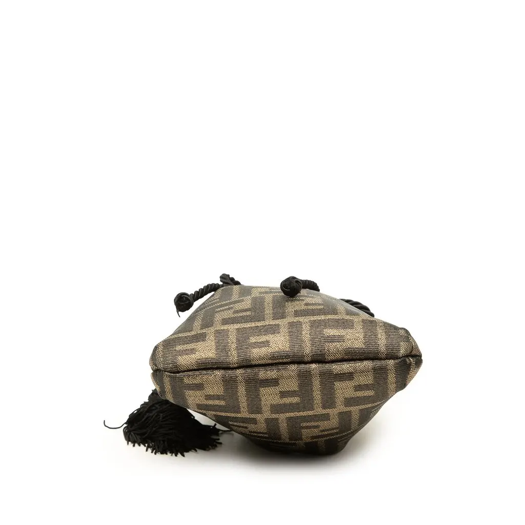 Fendi Zucca Canvas Drawstring Bucket Bag Brown Canvas Very good - Inside View