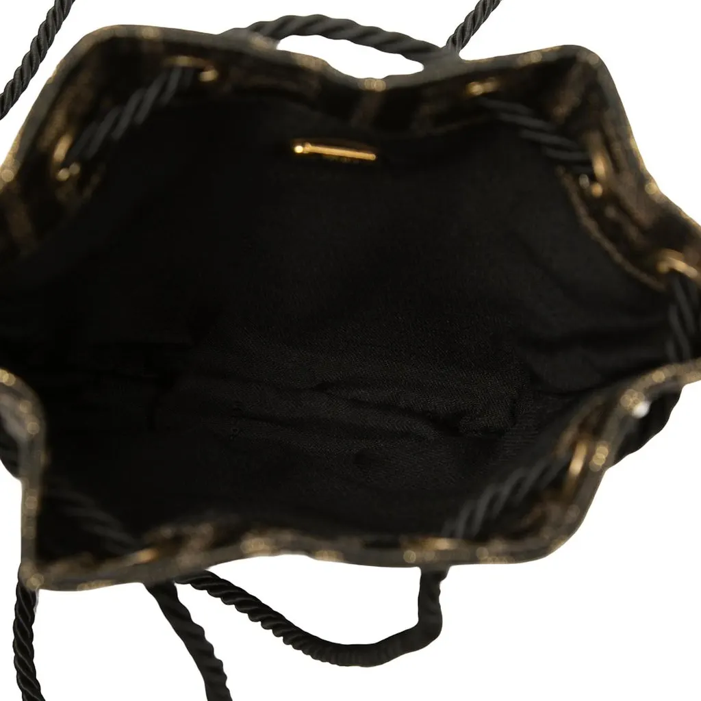 Fendi Zucca Canvas Drawstring Bucket Bag Brown Canvas Very good - Model View