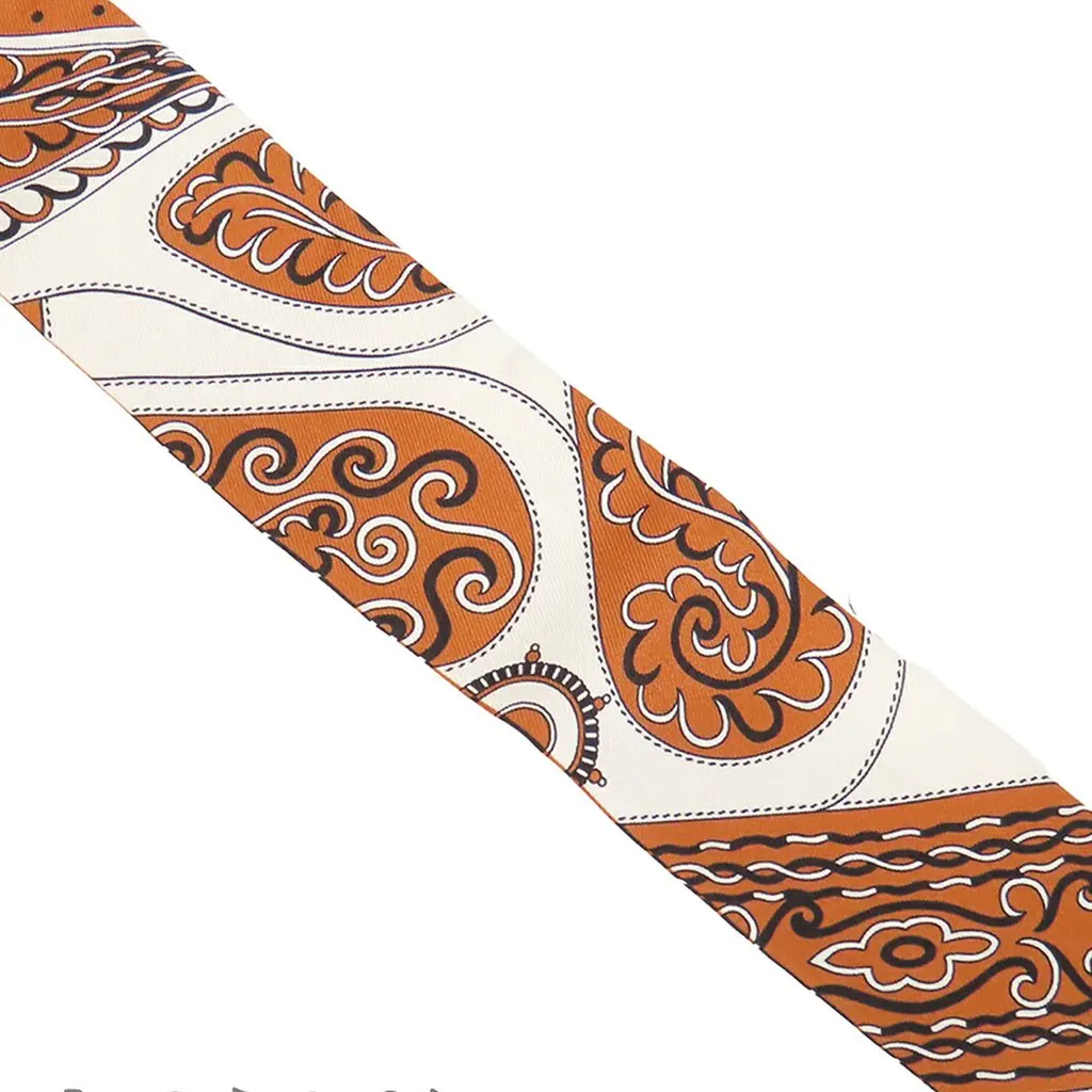 Hermès Festival des Amazones Bandana Silk Twilly Scarf Brown Very good - Box View