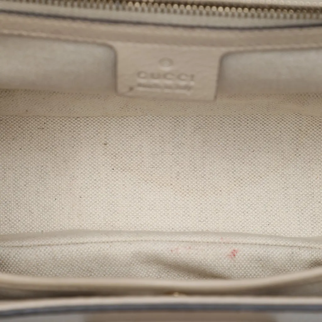Gucci Medium Calfskin New Bamboo Satchel Brown Leather Good - Model View