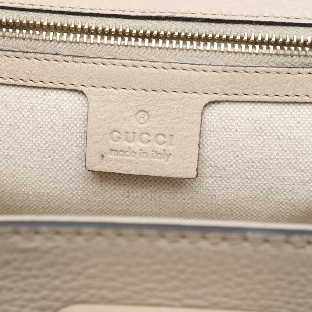 Gucci Medium Calfskin New Bamboo Satchel Brown Leather Good - Box View