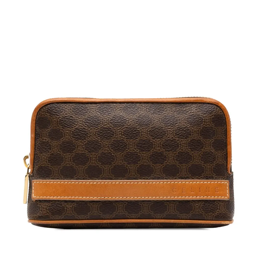 Celine Macadam Coated Canvas Cosmetic Pouch