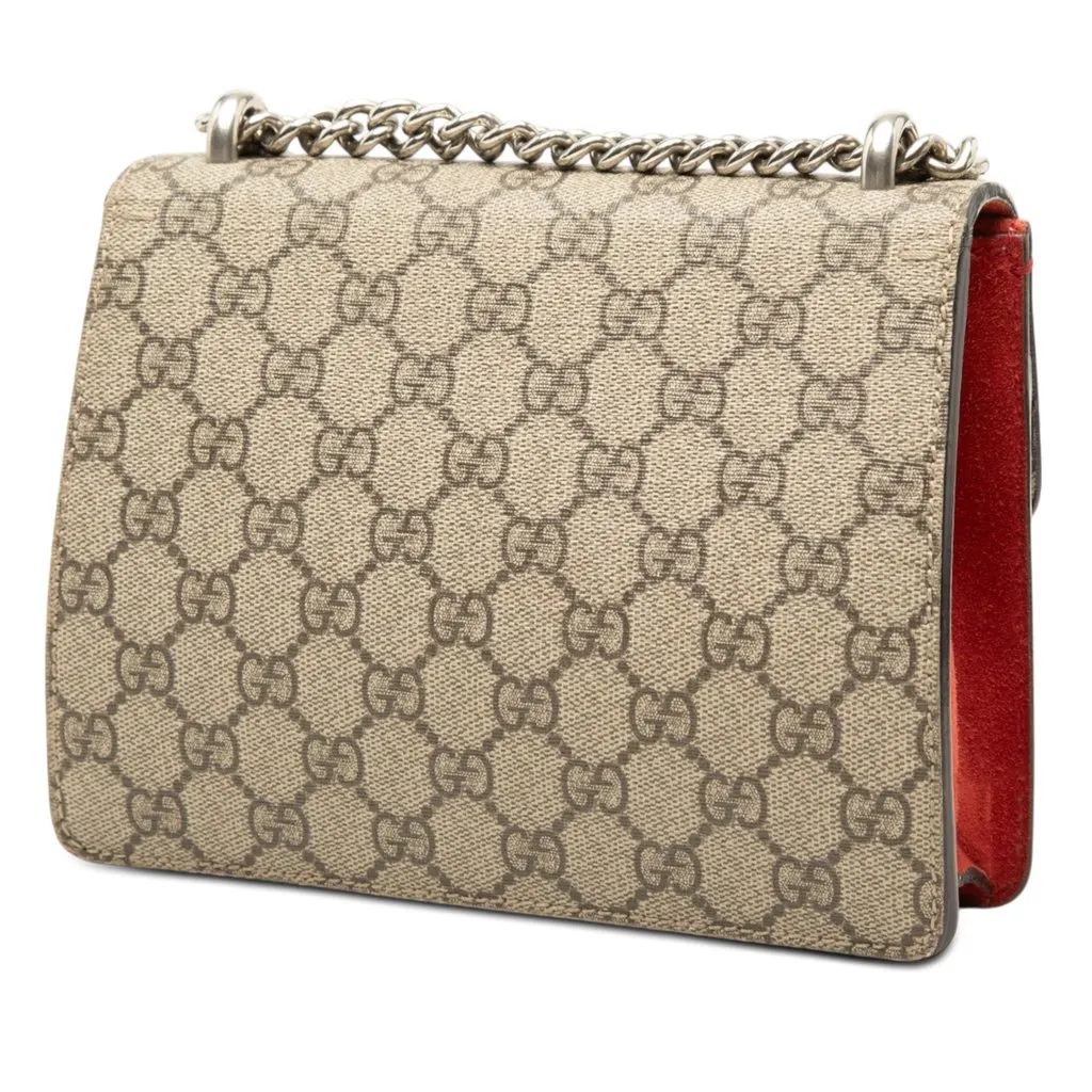 Gucci Small GG Supreme Dionysus Crossbody Beige Canvas Good - Back View
