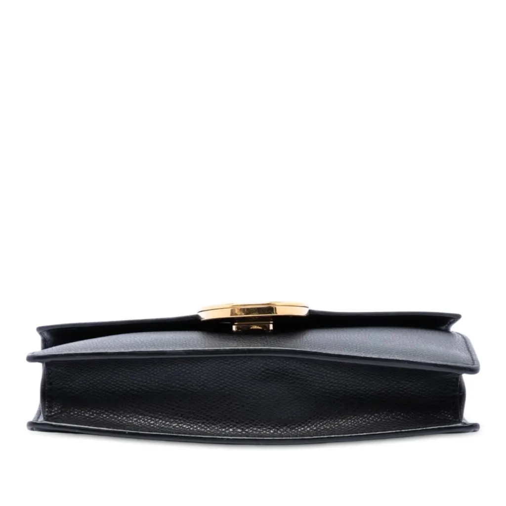 Fendi Leather F Is Fendi Envelope Wallet On Chain Black Leather Very good - Inside View